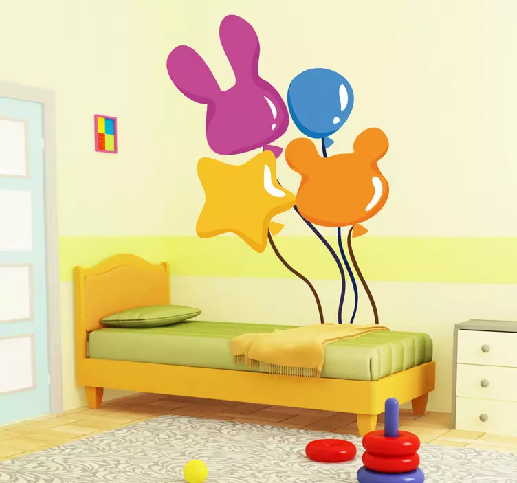 Funfair Colourful Balloons Sticker - TenStickers
