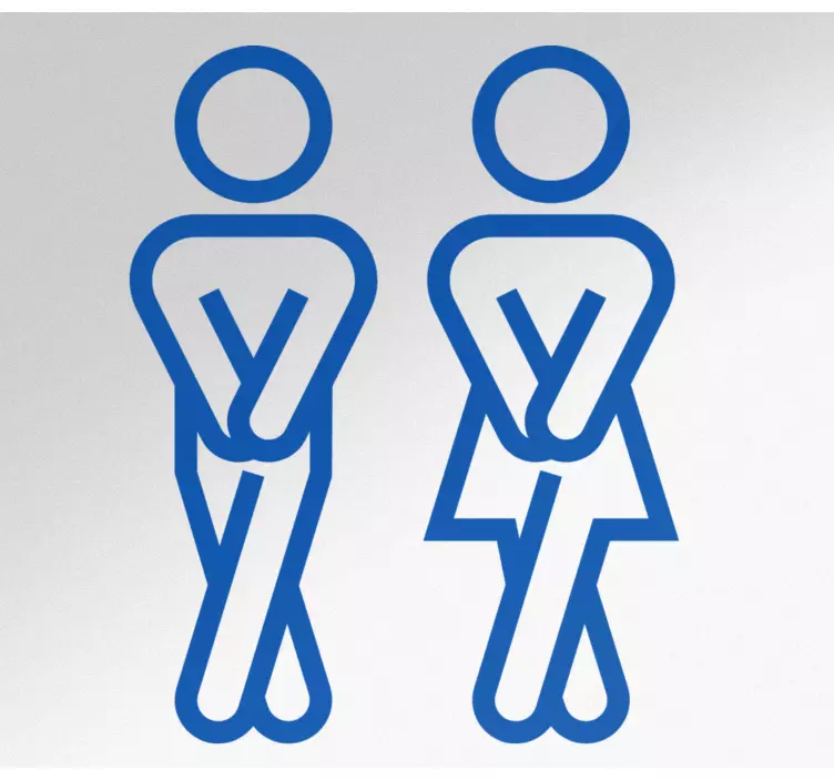 Funny toilet sign door sticker - TenStickers