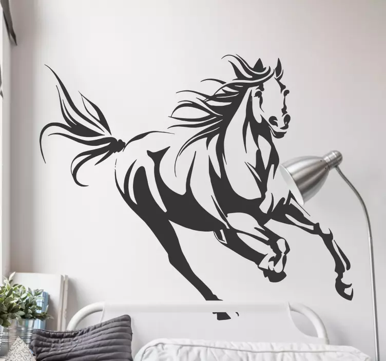 Galloping Horse Wall Sticker - TenStickers