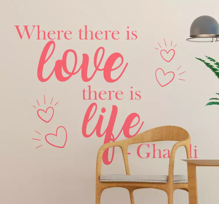 Gandhi Love wall stickers quotes - TenStickers