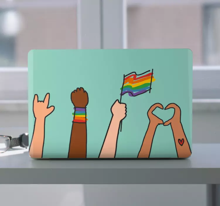 Gay pride doodle style  laptop skins - TenStickers