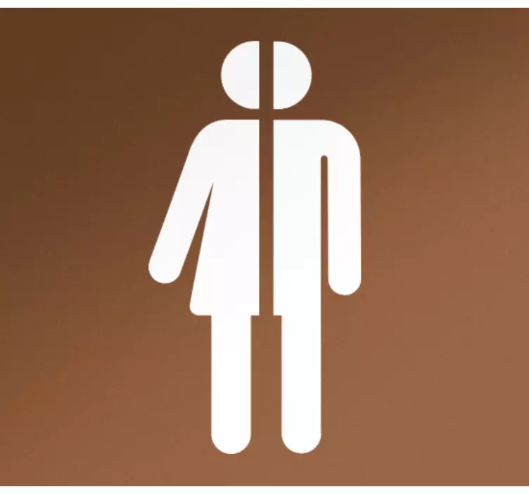 Gender Neutral Signage toilet sticker - TenStickers