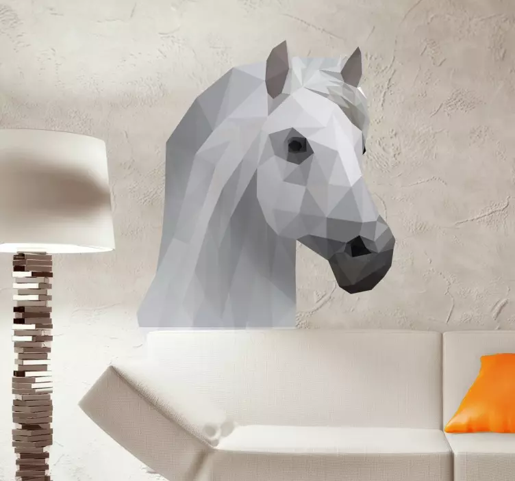 Geometric Horse Wall Art Sticker - TenStickers