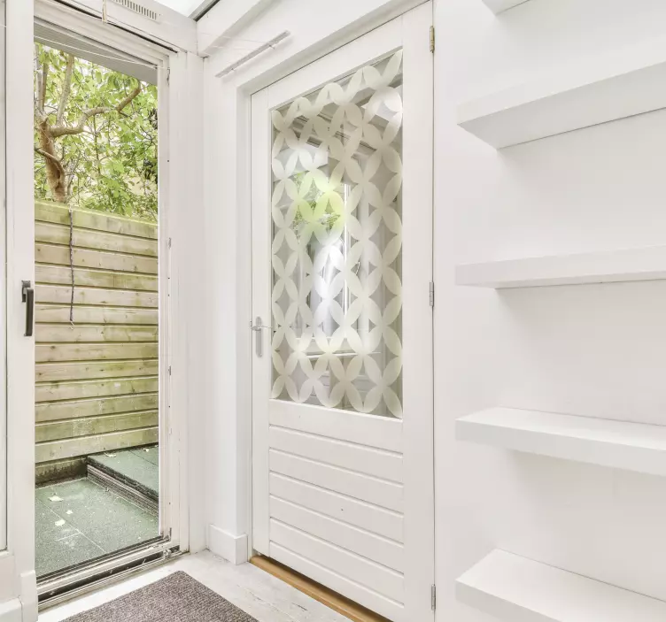 Geometric pattern translucent sticker - TenStickers