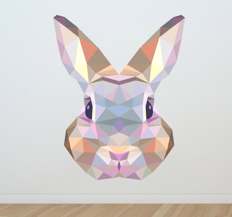 Geometric Rabbit Decal - TenStickers