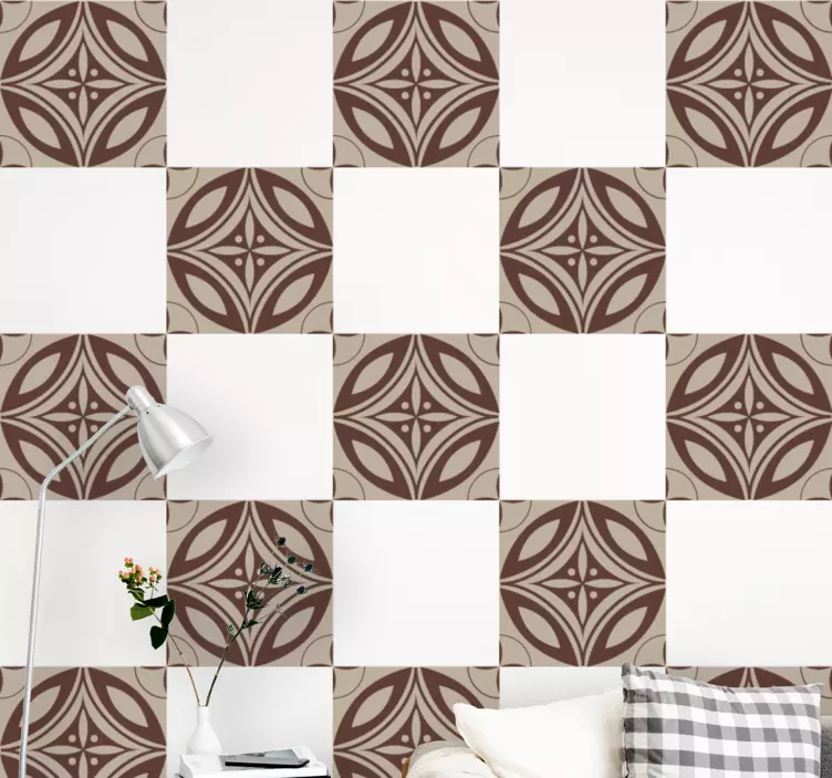 Geometric styled design tile sticker - TenStickers