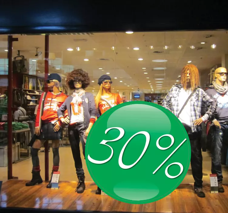 Green Ball Sales Window Sticker - TenStickers