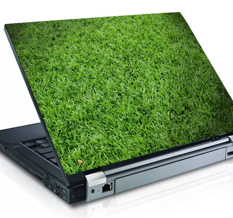 Green Grass Laptop Sticker - TenStickers