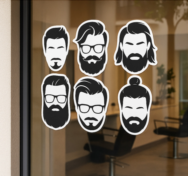 Hairmen styles health and beauty sticker - TenStickers