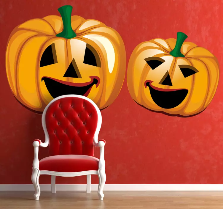 Halloween Pumpkins Sticker - TenStickers