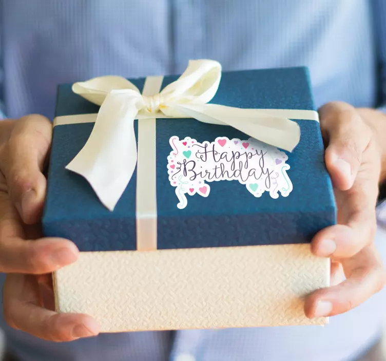 Happy birthday sticker for birthday - TenStickers