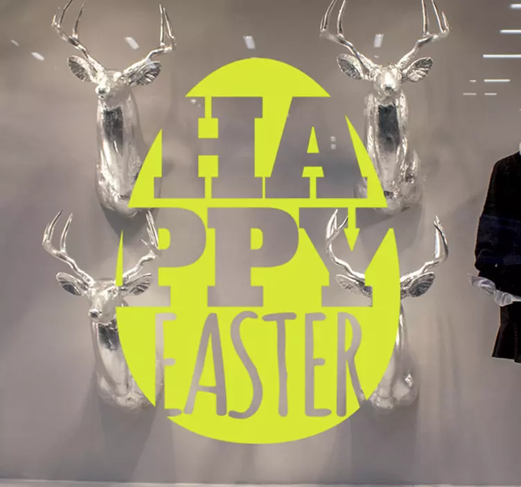 Happy Easter Business Sticker - TenStickers