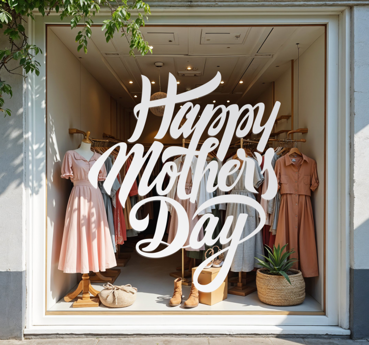 Mother's day lettering shop window sticker - TenStickers