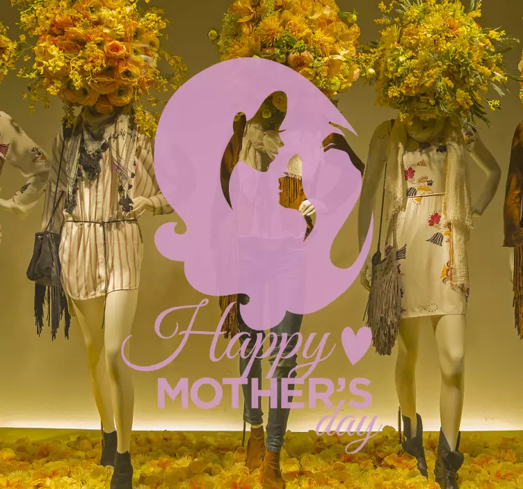 Happy Mother's Day Window Sticker - TenStickers