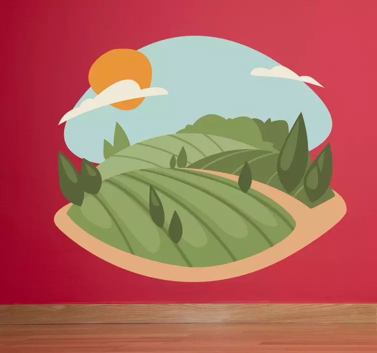 Harvest Field Wall Sticker - TenStickers