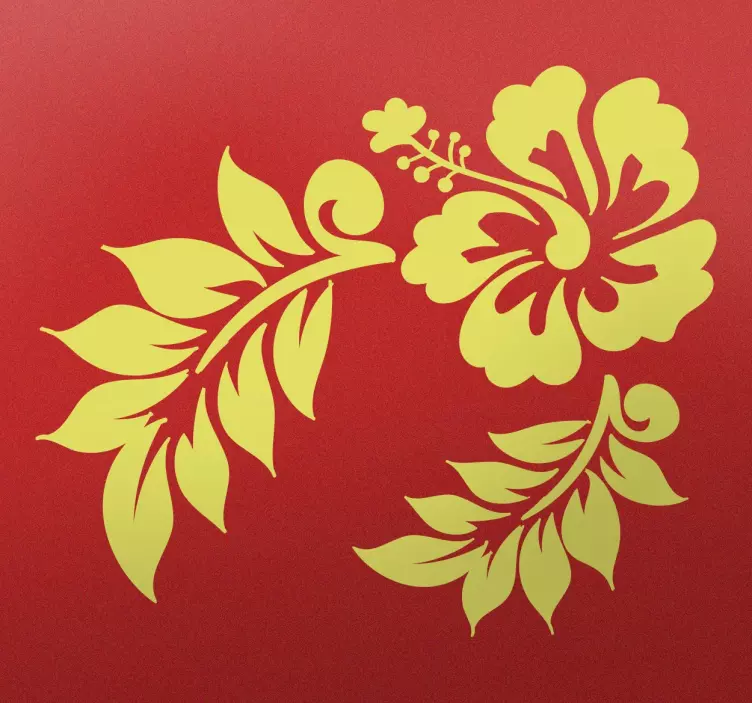 Hawaiian Flower Wall Sticker - TenStickers