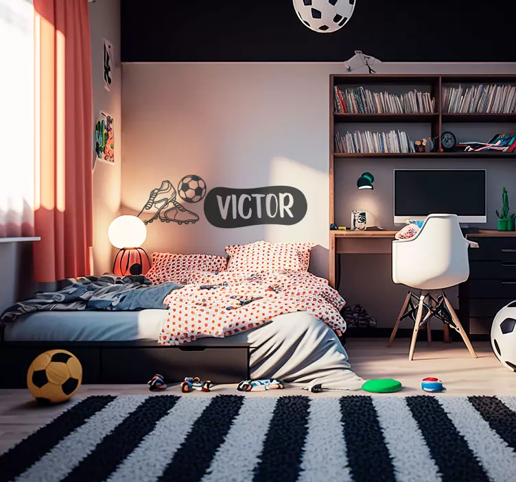 Headers, Boots, and Ball football sticker - TenStickers