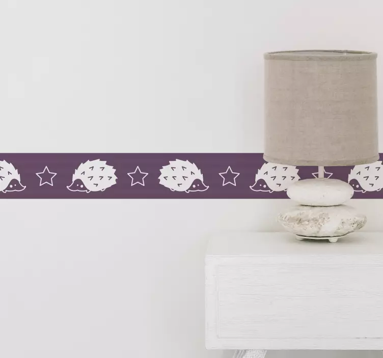 Hedgehog Star Trim wall border sticker - TenStickers
