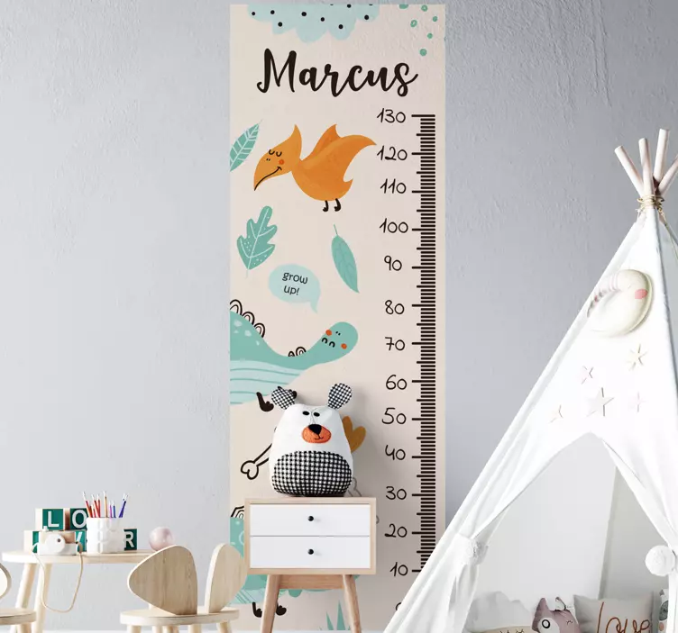 Height chart wall sticker customized growth chart - TenStickers
