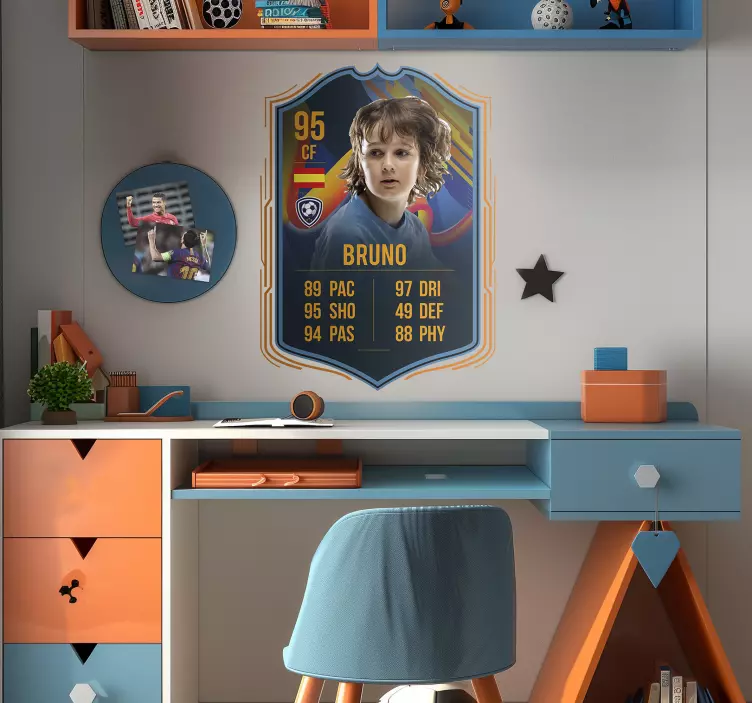 heroes card football sticker - TenStickers