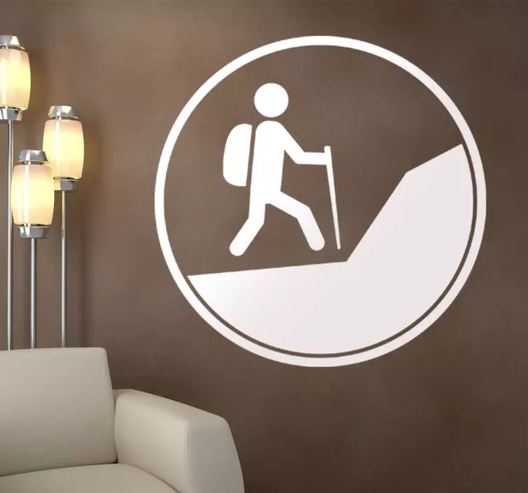 Cool Hiker Icon Wall Sticker - TenStickers
