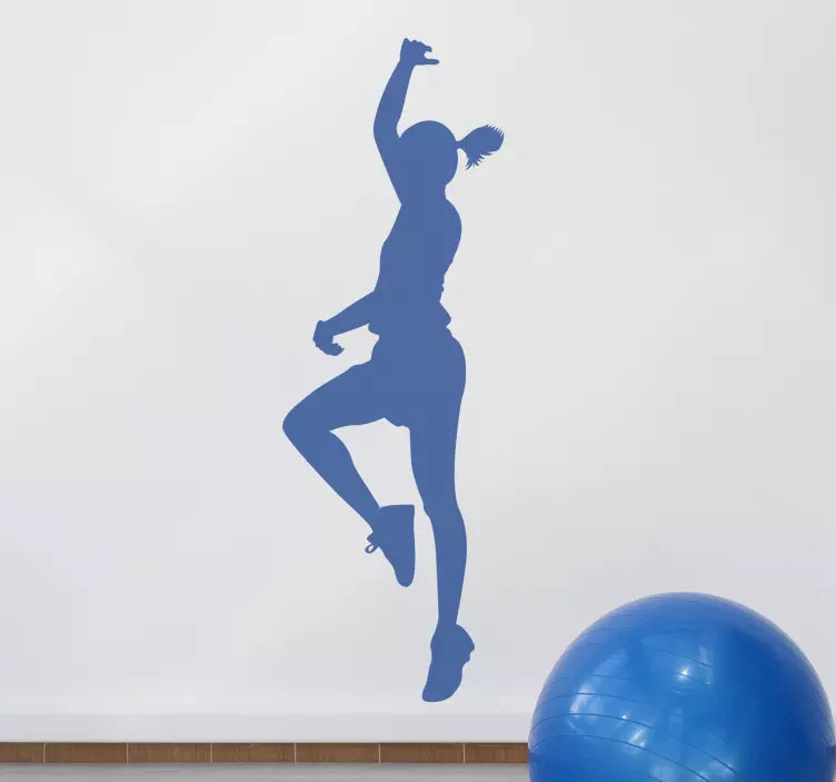 Hip hop dancing woman silhouette sticker - TenStickers