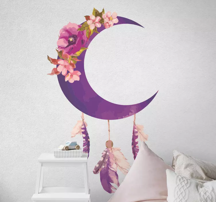 Holiday sticker flower moon decor - TenStickers