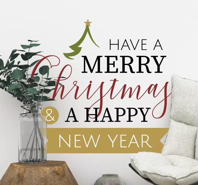 Holiday sticker happy holiday greetings - TenStickers