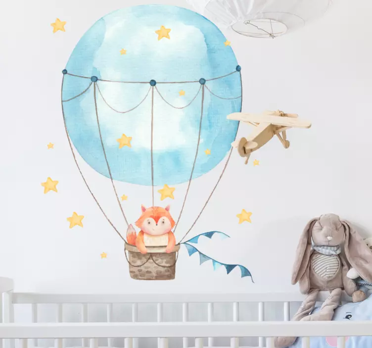 Hot Air Balloon Ride wall stickers for kid - TenStickers