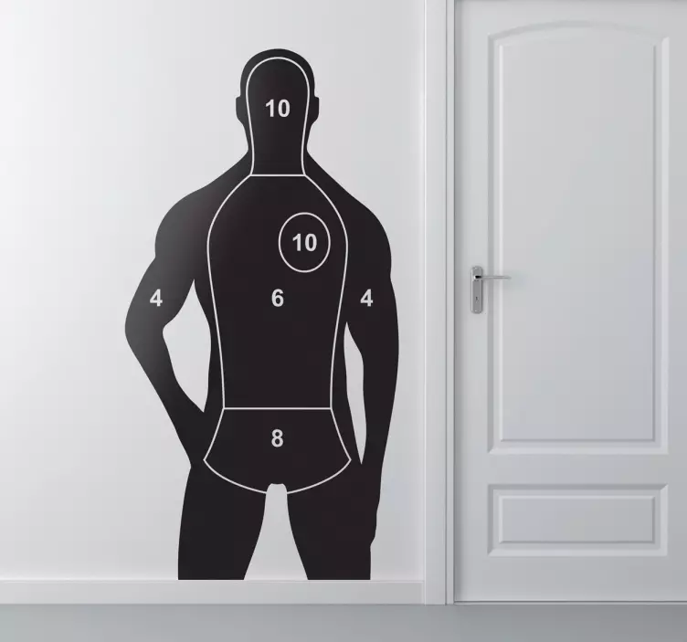 Human Silhouette Target Wall Sticker - TenStickers