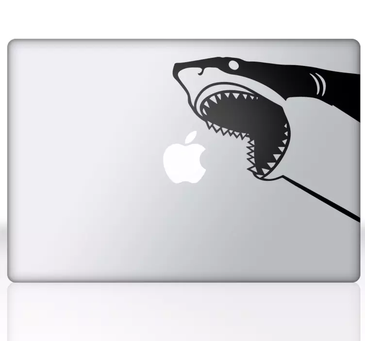 Hungry Shark MacBook & iPad Sticker - TenStickers