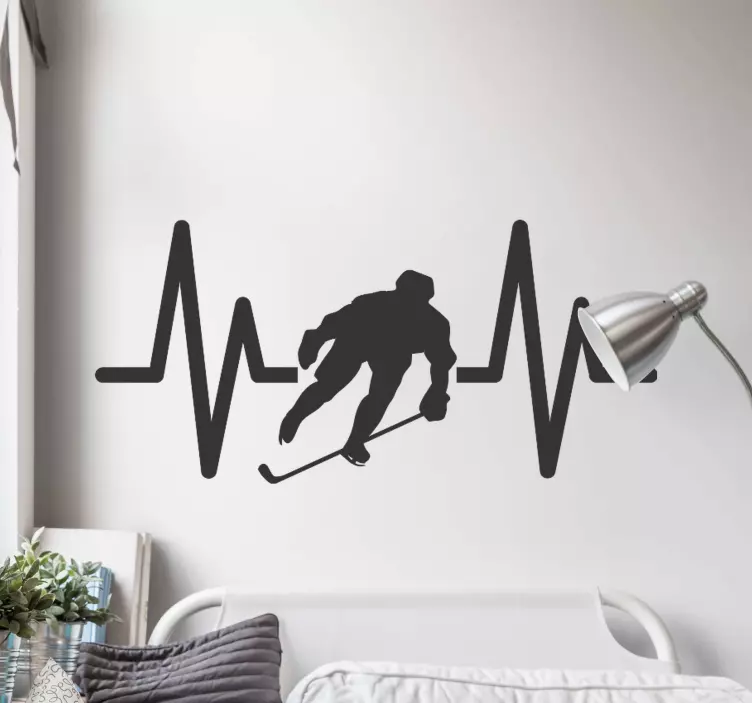 Ice Hockey Pulse sports wall sticker - TenStickers