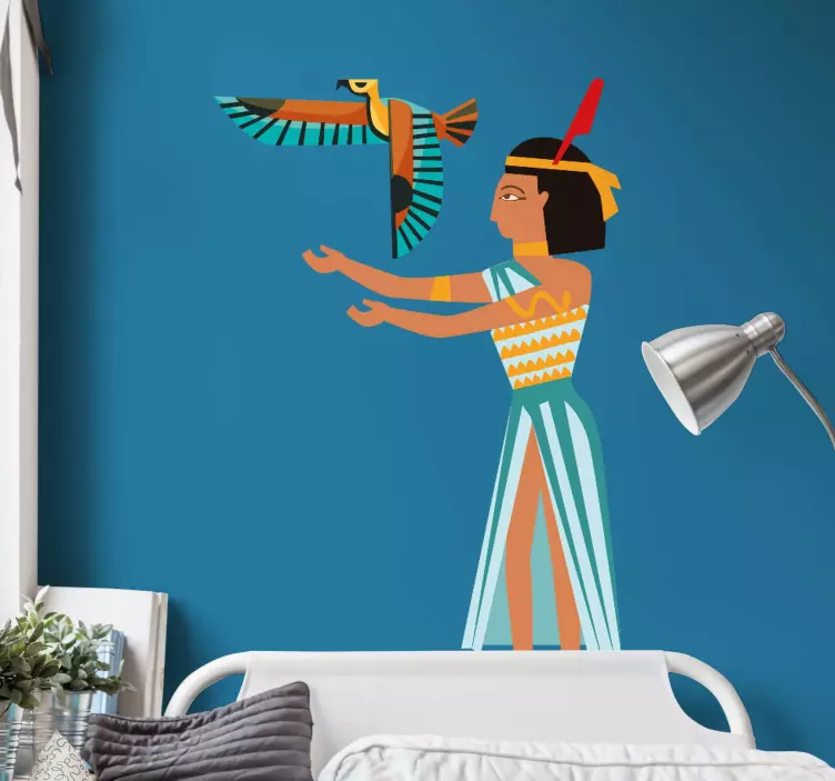 Illustration of Egyptian queen politics decal - TenStickers