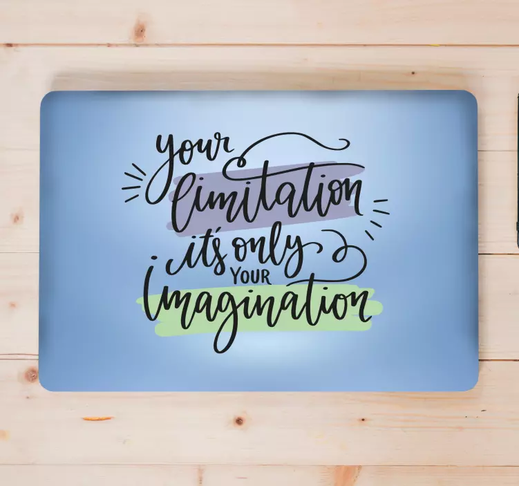 Imagination Limitation Quote laptop skin - TenStickers