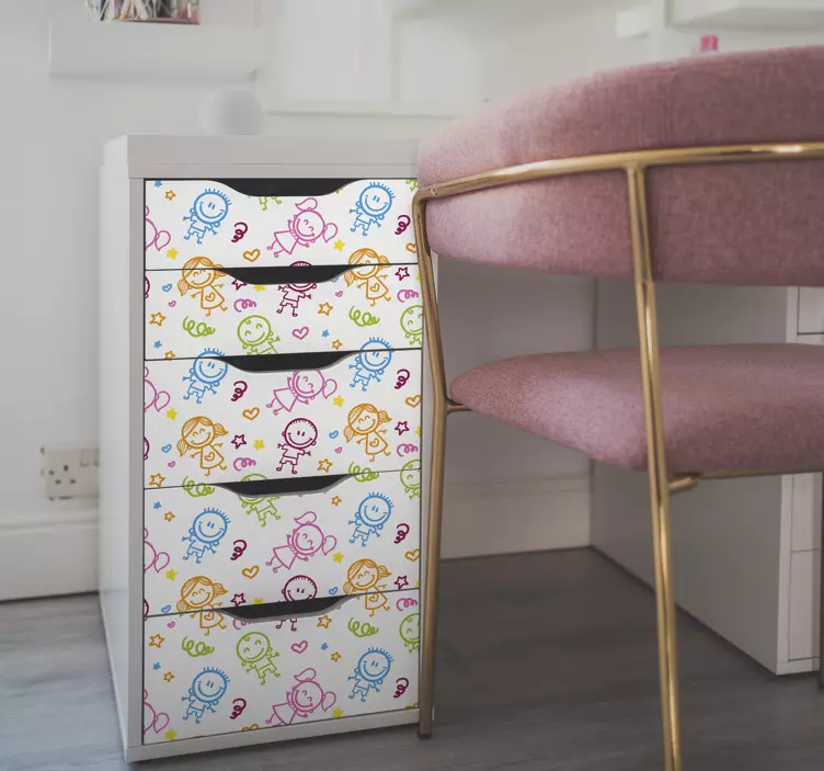 Infant boys and girls pattern furniture decal - TenStickers