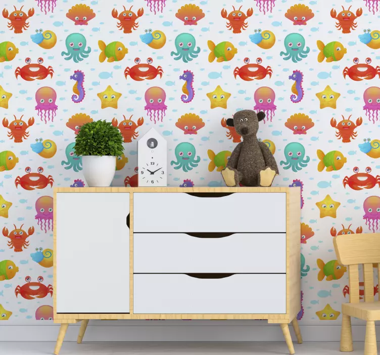 Infant fish Wall Mural sticker - TenStickers