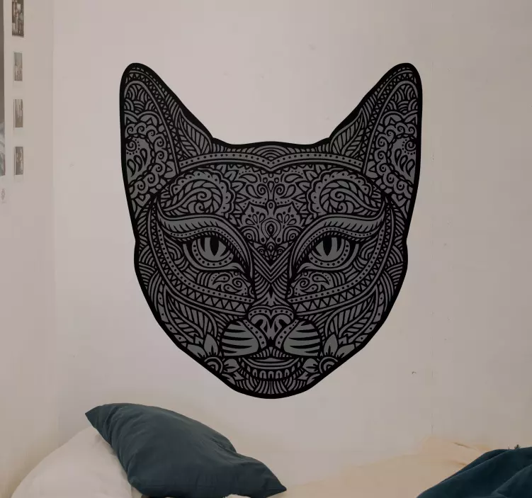 Intricate Face wall sticker - TenStickers