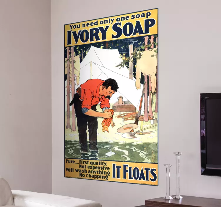 Ivory Soap Vintage Poster Sticker - TenStickers