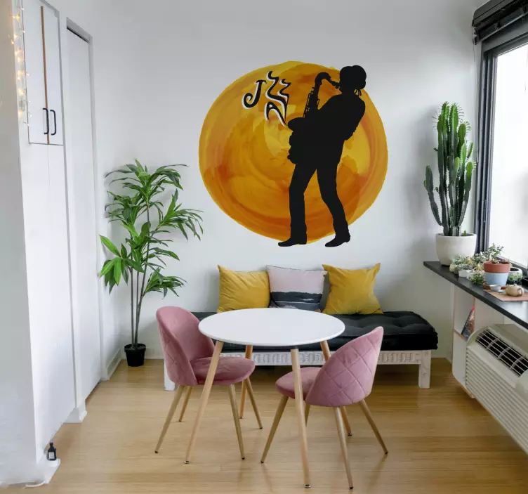 Jazz Saxophonist Sticker - TenStickers