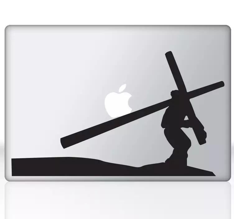 Jesus Christ Cross Laptop Sticker - TenStickers