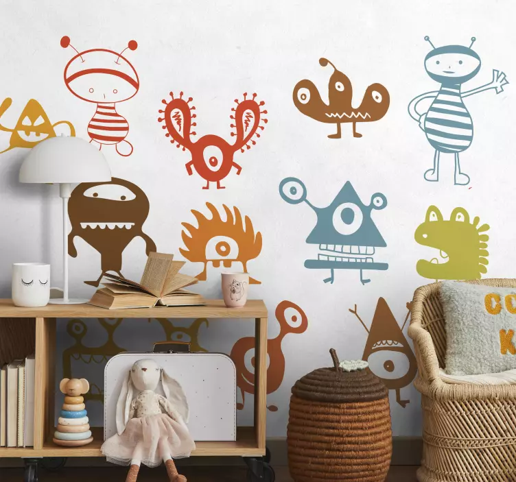 Kids Alien Gang Stickers - TenStickers