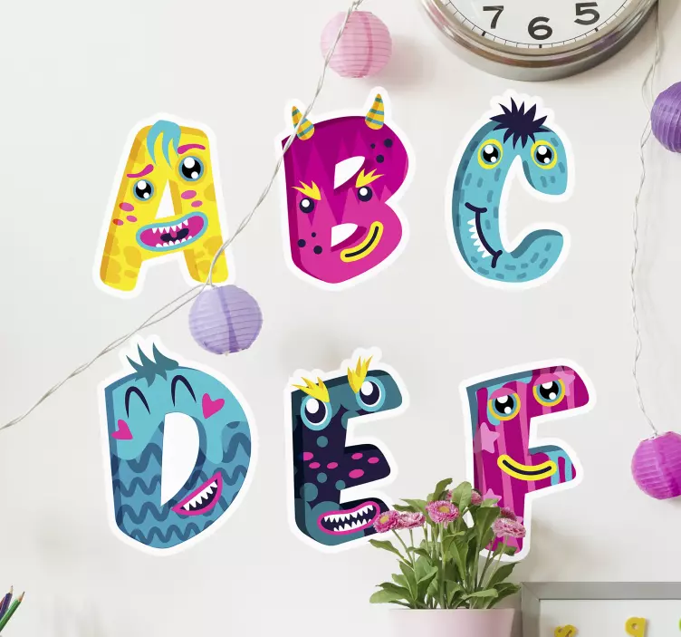 Kids alphabet letters alphabet sticker - TenStickers