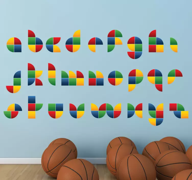 Kids Alphabet Pieces Sticker - TenStickers
