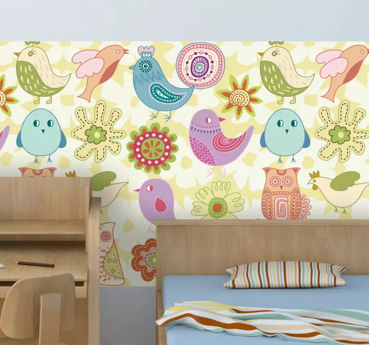 Kids Birds Vinyl Sheet - TenStickers