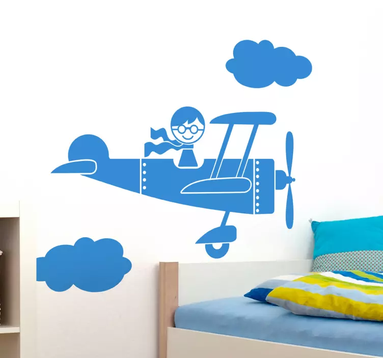 Kids Pilot Wall Decal - TenStickers