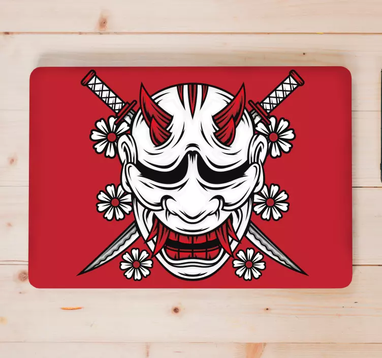 Kitsune Mask Design laptop skin - TenStickers