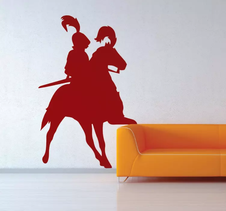 Knight on a Horse Sticker - TenStickers