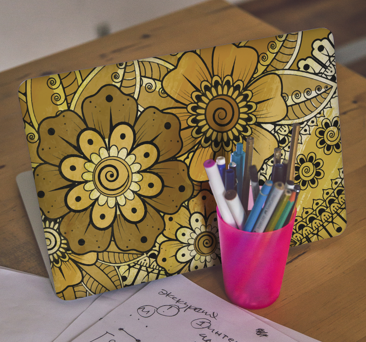 Laptop skin bright botanical design - TenStickers