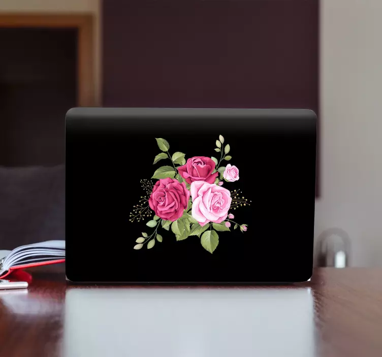 Laptop skin rose flower arrangement - TenStickers