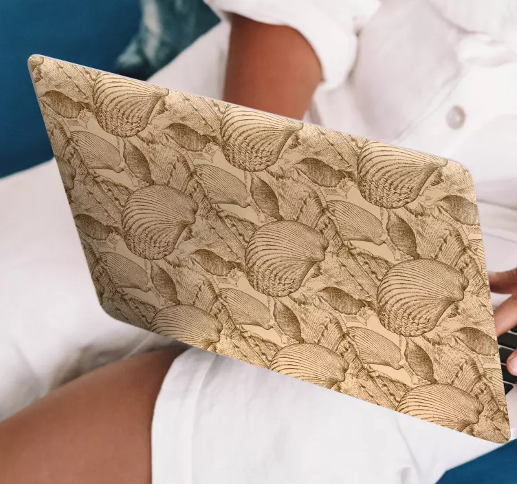 Laptop skin with shell pattern design - TenStickers